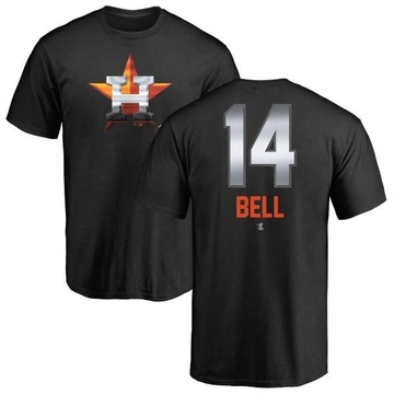 Men's Houston Astros Derek Bell ＃14 Midnight Mascot T-Shirt - Black