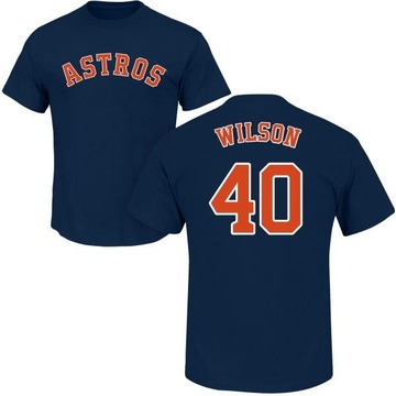 Men's Houston Astros Don Wilson ＃40 Roster Name & Number T-Shirt - Navy