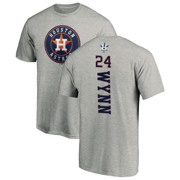 Men's Houston Astros Jimmy Wynn ＃24 Backer T-Shirt Ash