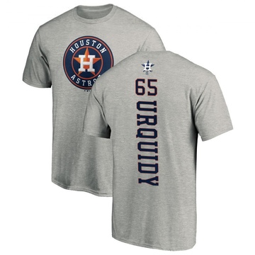 Men's Houston Astros Jose Urquidy ＃65 Backer T-Shirt Ash