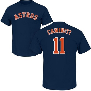Men's Houston Astros Ken Caminiti ＃11 Roster Name & Number T-Shirt - Navy