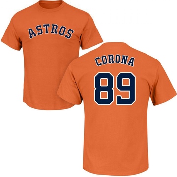 Men's Houston Astros Kenedy Corona ＃89 Roster Name & Number T-Shirt - Orange