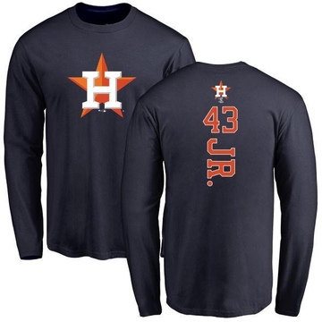 Men's Houston Astros Lance McCullers Jr. ＃43 Backer Long Sleeve T-Shirt - Navy