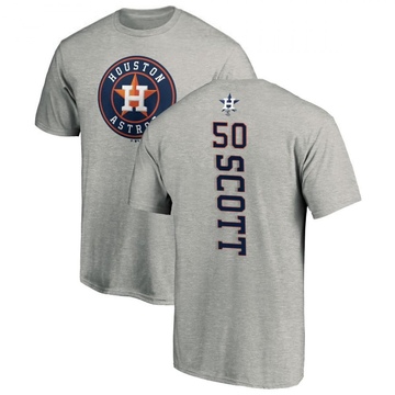 Men's Houston Astros Tayler Scott ＃50 Backer T-Shirt Ash