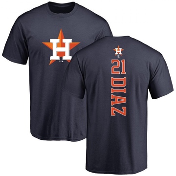 Men's Houston Astros Yainer Diaz ＃21 Backer T-Shirt - Navy