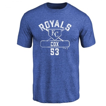 Men's Kansas City Royals Austin Cox ＃53 Base Runner T-Shirt - Royal