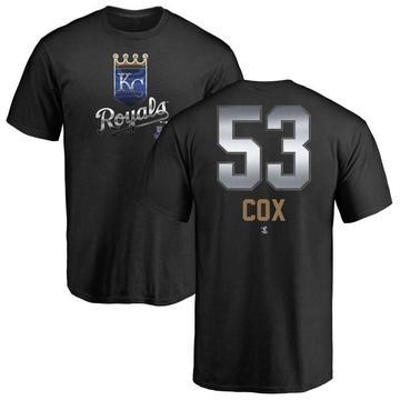 Men's Kansas City Royals Austin Cox ＃53 Midnight Mascot T-Shirt - Black