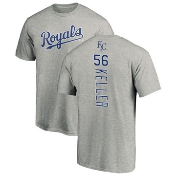 Men's Kansas City Royals Brad Keller ＃56 Backer T-Shirt Ash