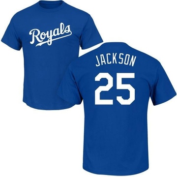 Men's Kansas City Royals Danny Jackson ＃25 Roster Name & Number T-Shirt - Royal