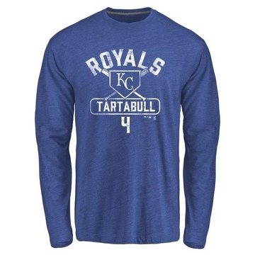 Men's Kansas City Royals Danny Tartabull ＃4 Base Runner Long Sleeve T-Shirt - Royal