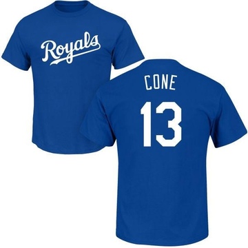 Men's Kansas City Royals David Cone ＃13 Roster Name & Number T-Shirt - Royal
