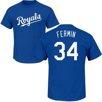 Men's Kansas City Royals Freddy Fermin ＃34 Roster Name & Number T-Shirt - Royal