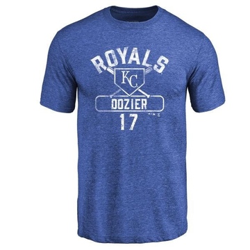 Men's Kansas City Royals Hunter Dozier ＃17 Base Runner T-Shirt - Royal