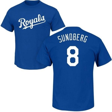 Men's Kansas City Royals Jim Sundberg ＃8 Roster Name & Number T-Shirt - Royal