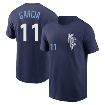 Men's Kansas City Royals Maikel Garcia ＃11 2022 City Connect Name & Number T-Shirt - Navy