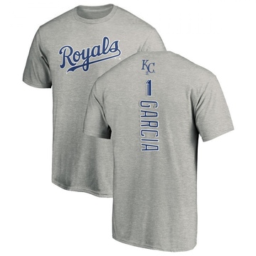 Men's Kansas City Royals Maikel Garcia ＃11 Backer T-Shirt Ash