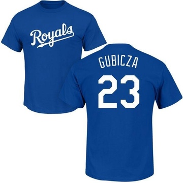Men's Kansas City Royals Mark Gubicza ＃23 Roster Name & Number T-Shirt - Royal