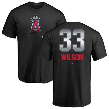 Men's Los Angeles Angels C.J. Wilson ＃33 Midnight Mascot T-Shirt - Black