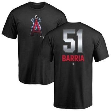 Men's Los Angeles Angels Jaime Barria ＃51 Midnight Mascot T-Shirt - Black