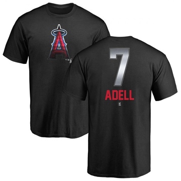 Men's Los Angeles Angels Jo Adell ＃7 Midnight Mascot T-Shirt - Black