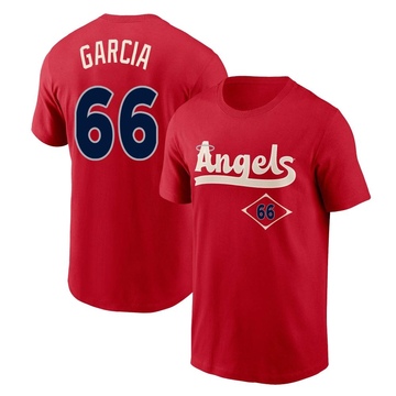 Men's Los Angeles Angels Luis Garcia ＃66 2022 City Connect Name & Number T-Shirt - Red
