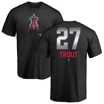 Men's Los Angeles Angels Mike Trout ＃27 Midnight Mascot T-Shirt - Black