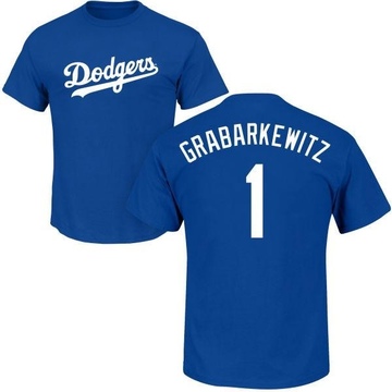 Men's Los Angeles Dodgers Billy Grabarkewitz ＃1 Roster Name & Number T-Shirt - Royal