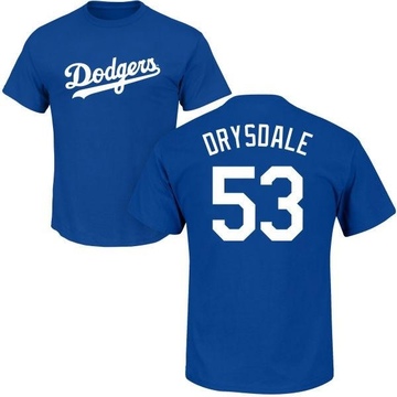 Men's Los Angeles Dodgers Don Drysdale ＃53 Roster Name & Number T-Shirt - Royal
