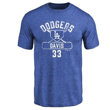 Men's Los Angeles Dodgers Eric Davis ＃33 Base Runner T-Shirt - Royal