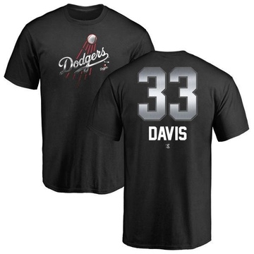 Men's Los Angeles Dodgers Eric Davis ＃33 Midnight Mascot T-Shirt - Black