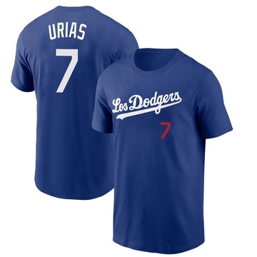 Men's Los Angeles Dodgers Julio Urias ＃7 2022 City Connect Name & Number T-Shirt - Royal