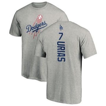 Men's Los Angeles Dodgers Julio Urias ＃7 Backer T-Shirt Ash