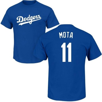 Men's Los Angeles Dodgers Manny Mota ＃11 Roster Name & Number T-Shirt - Royal