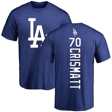 Men's Los Angeles Dodgers Nabil Crismatt ＃70 Backer T-Shirt - Royal