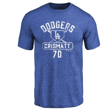 Men's Los Angeles Dodgers Nabil Crismatt ＃70 Base Runner T-Shirt - Royal