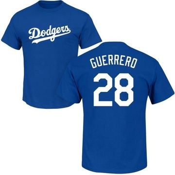 Men's Los Angeles Dodgers Pedro Guerrero ＃28 Roster Name & Number T-Shirt - Royal