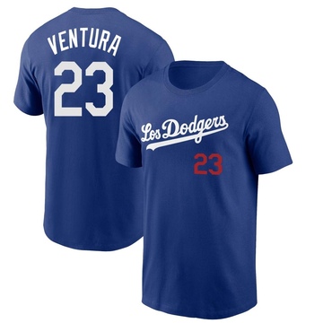 Men's Los Angeles Dodgers Robin Ventura ＃23 2022 City Connect Name & Number T-Shirt - Royal