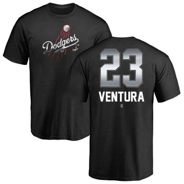 Men's Los Angeles Dodgers Robin Ventura ＃23 Midnight Mascot T-Shirt - Black