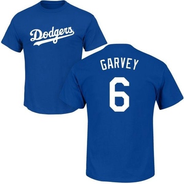 Men's Los Angeles Dodgers Steve Garvey ＃6 Roster Name & Number T-Shirt - Royal