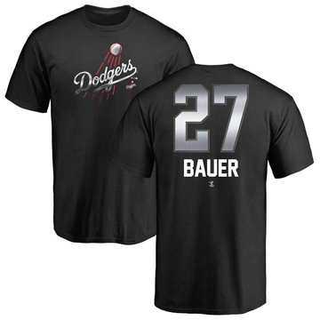 Men's Los Angeles Dodgers Trevor Bauer ＃27 Midnight Mascot T-Shirt - Black