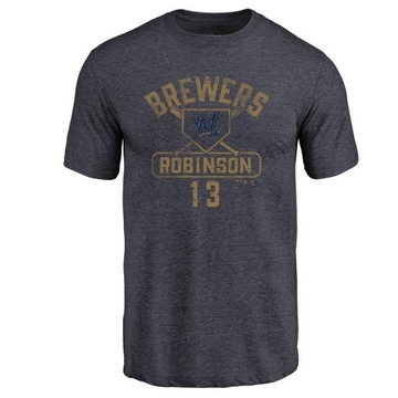 Men's Milwaukee Brewers Glenn Robinson ＃13 Base Runner T-Shirt - Navy