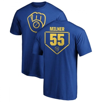 Men's Milwaukee Brewers Hoby Milner ＃55 RBI T-Shirt - Royal