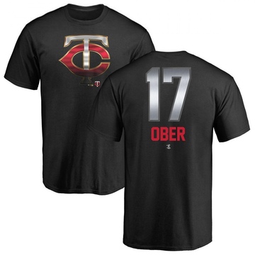 Men's Minnesota Twins Bailey Ober ＃17 Midnight Mascot T-Shirt - Black