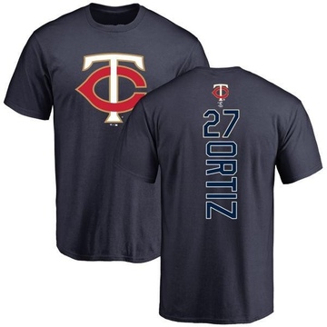 Men's Minnesota Twins David Ortiz ＃27 Backer T-Shirt - Navy