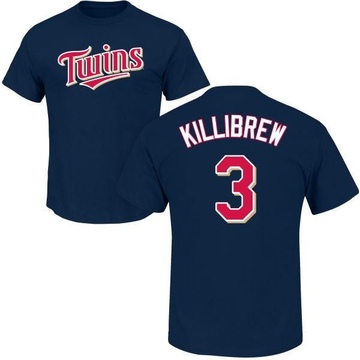 Men's Minnesota Twins Harmon Killibrew ＃3 Roster Name & Number T-Shirt - Navy