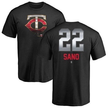 Men's Minnesota Twins Miguel Sano ＃22 Midnight Mascot T-Shirt - Black