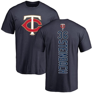 Men's Minnesota Twins Terry Steinbach ＃36 Backer T-Shirt - Navy