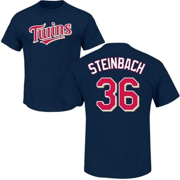 Men's Minnesota Twins Terry Steinbach ＃36 Roster Name & Number T-Shirt - Navy