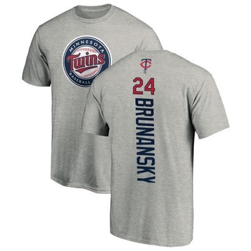Men's Minnesota Twins Tom Brunansky ＃24 Backer T-Shirt Ash