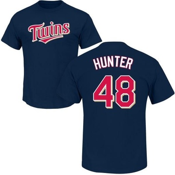Men's Minnesota Twins Torii Hunter ＃48 Roster Name & Number T-Shirt - Navy